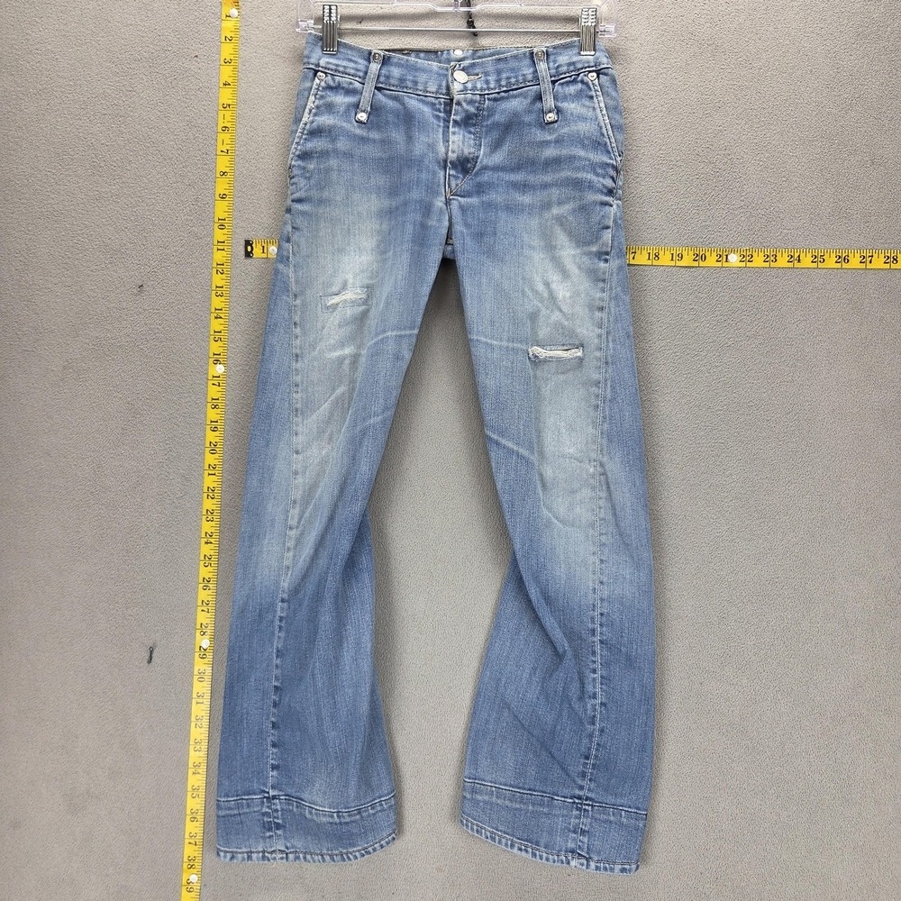 Vintage Levis Engineered Jeans Womens Blue Twisted Zip Fly Fits 24x26